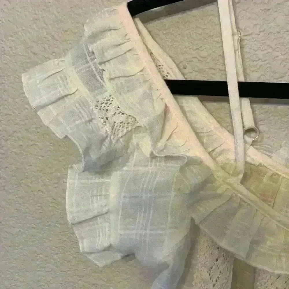 Wild Blue x Sadie Robertson sz xs boho festival concert bridal crochet ruffles - Picture 3 of 6